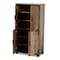 Baxton Studio Cyrille Farmhouse Rustic Finished Wood 4-Door Shoe Cabinet 169-10888 - alternate 2